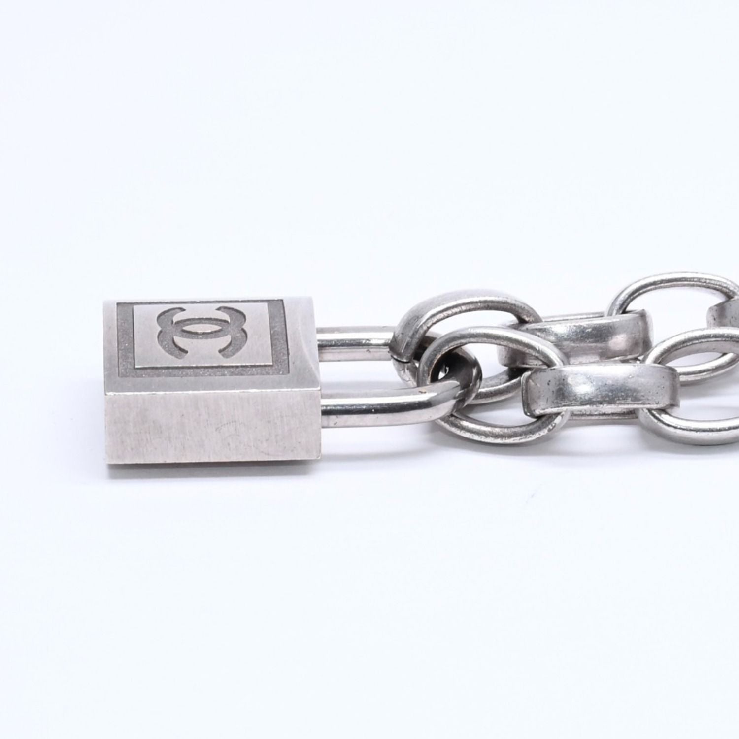 Chanel Necklace Silver Chain CC Logo Metal — view 7