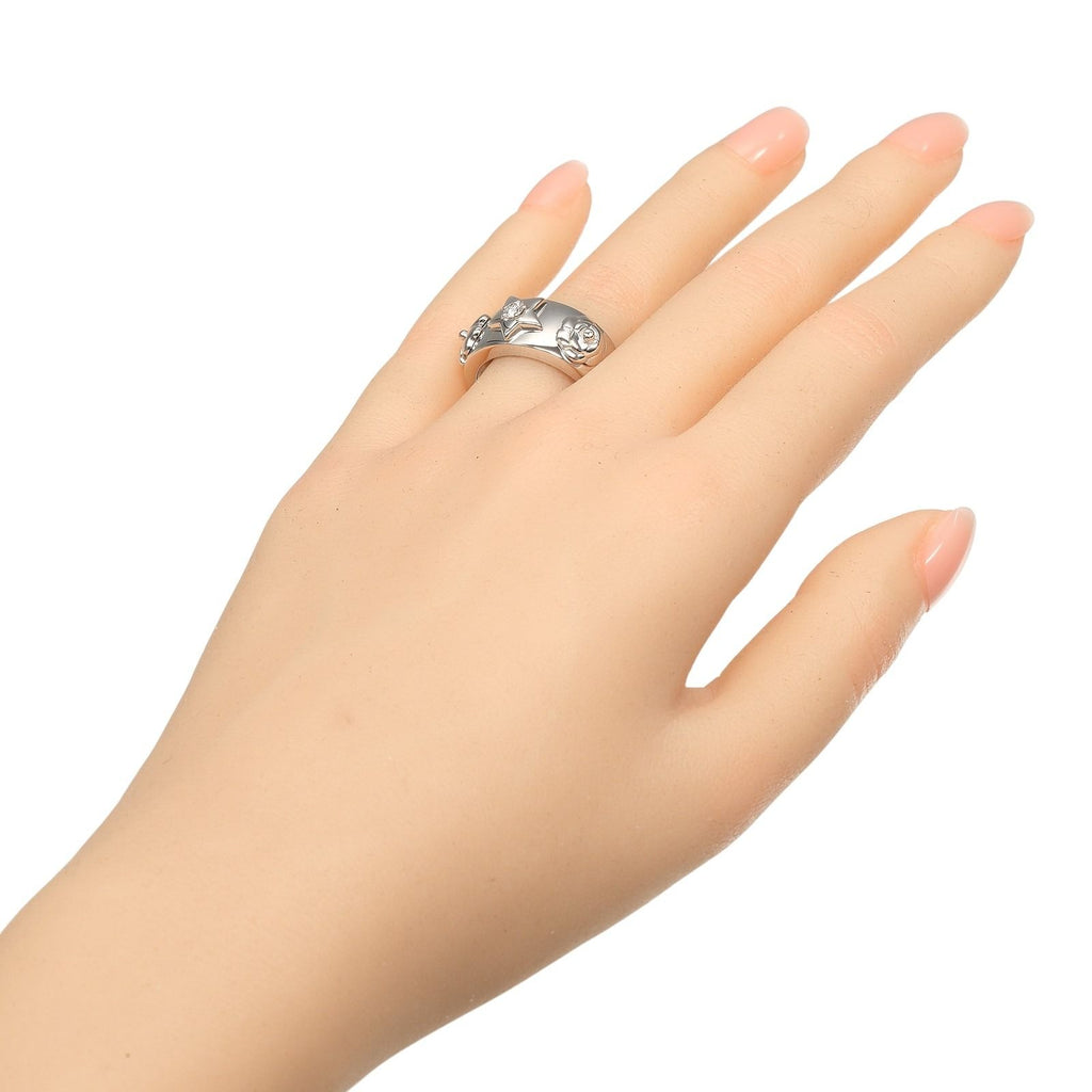 Chanel Three Symbol White Gold Diamond Ring — view 2