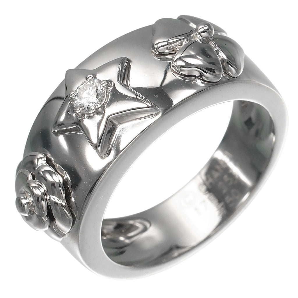 Chanel Three Symbol White Gold Diamond Ring