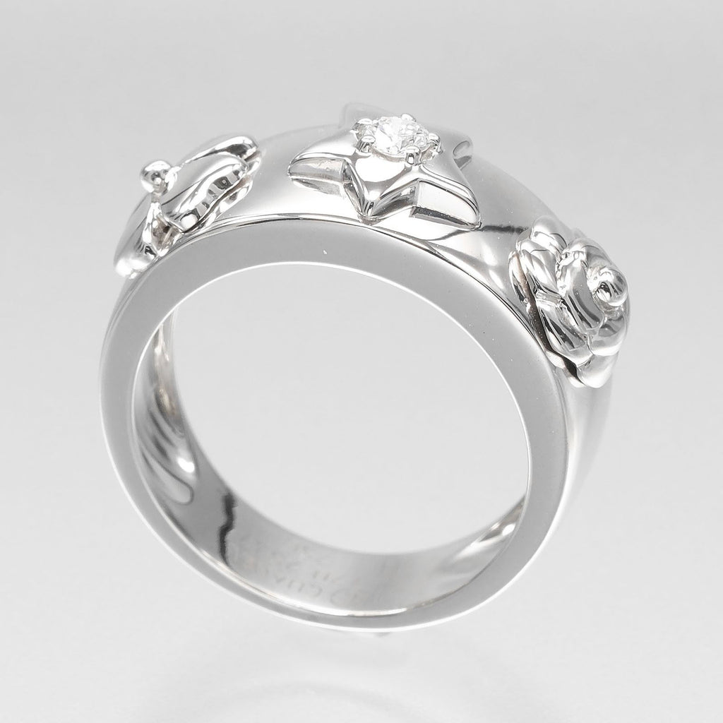 Chanel Three Symbol White Gold Diamond Ring — view 3