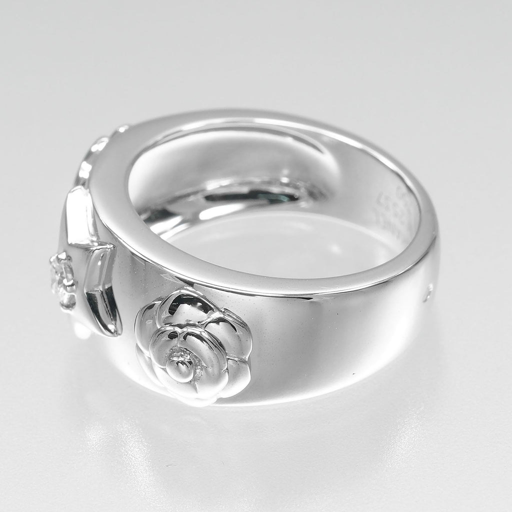 Chanel Three Symbol White Gold Diamond Ring — view 8