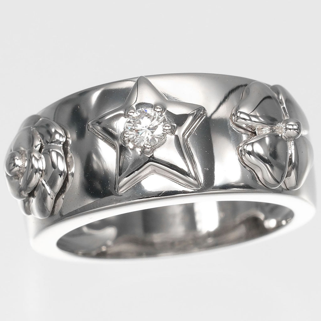 Chanel Three Symbol White Gold Diamond Ring — view 4