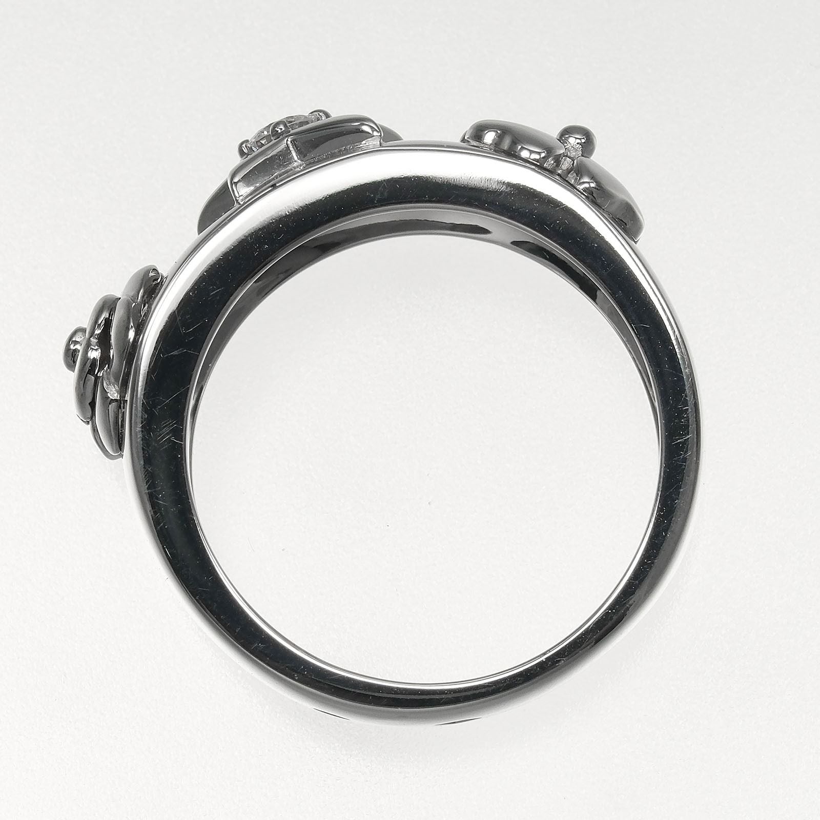Chanel Three Symbol White Gold Diamond Ring — view 9