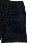Fendi Shorts FF Motif 46 Cotton Velour Logo Black — view 6