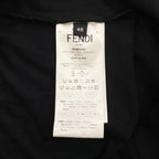 Fendi Shorts FF Motif 46 Cotton Velour Logo Black — view 8
