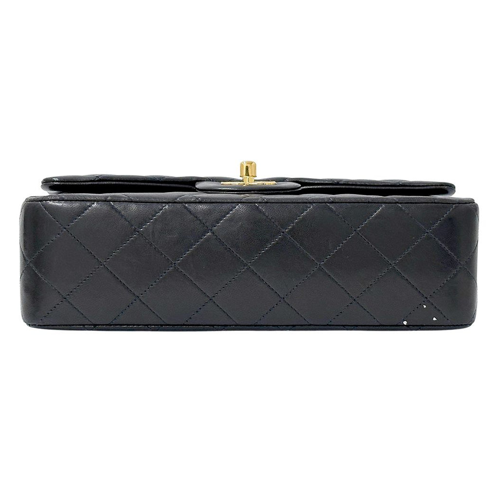 Chanel Quilted 25 Shoulder Bag Lambskin Black Gold Double Flap Chain — view 3