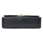 Chanel Quilted 25 Shoulder Bag Lambskin Black Gold Double Flap Chain — view 3