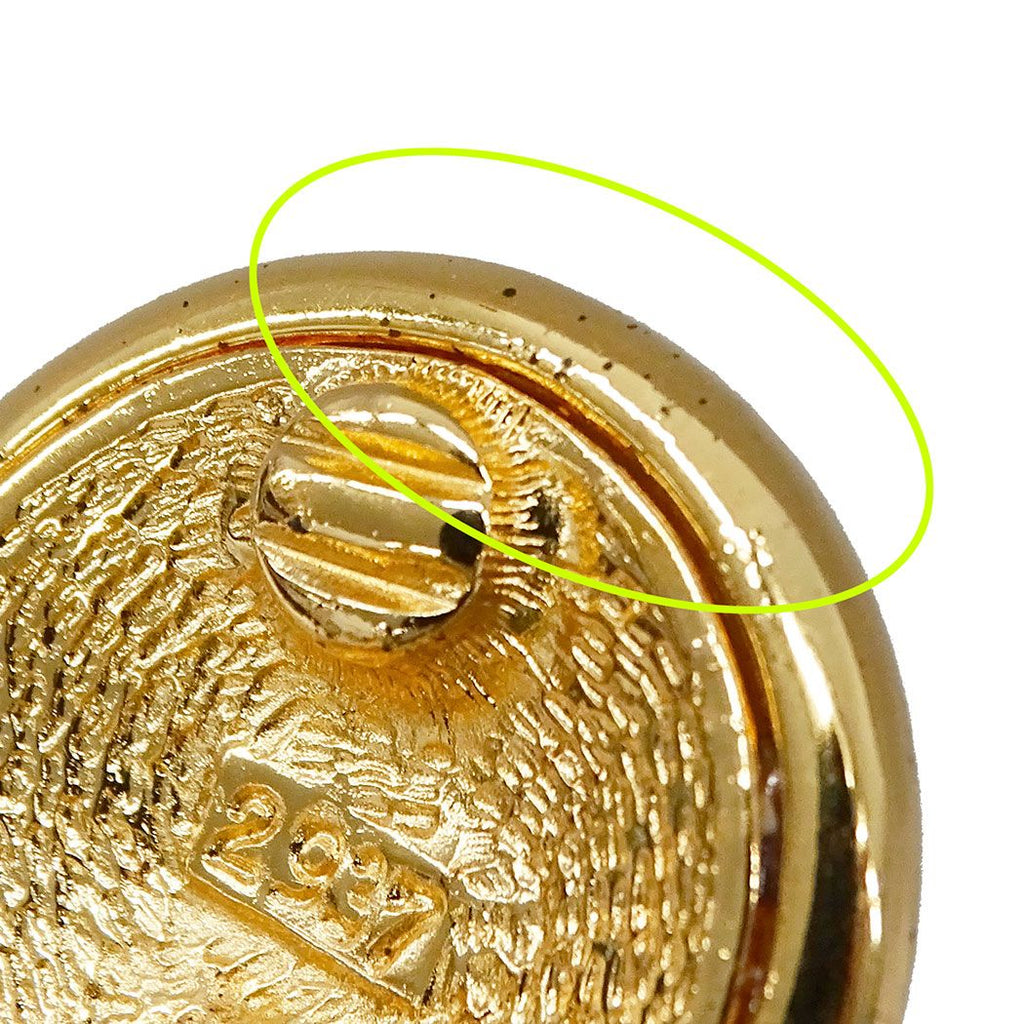 Chanel Earrings Gold Large CC Logo Presence 93 — view 8