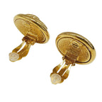 Chanel Earrings Gold Large CC Logo Presence 93 — view 3