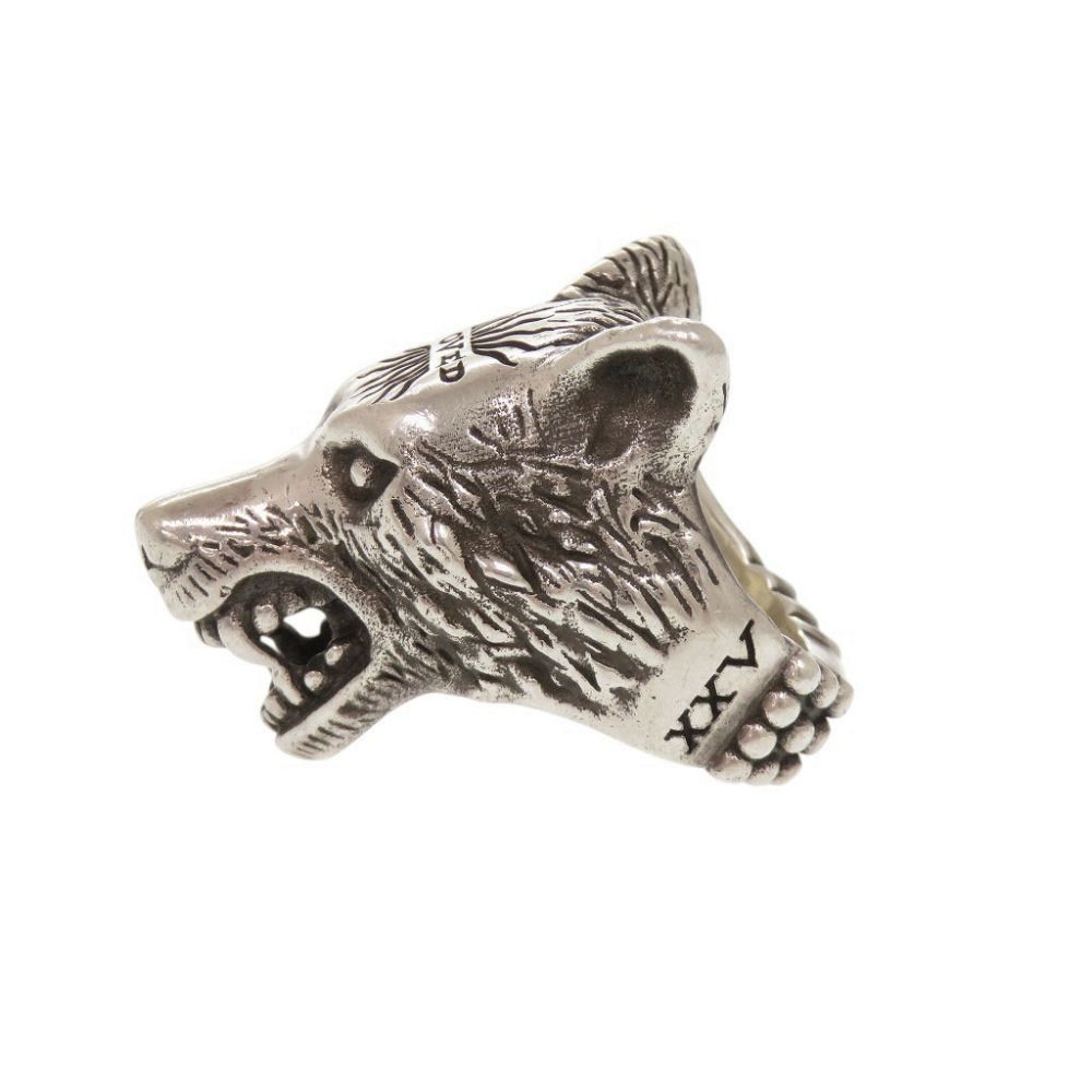 Gucci Anger Forest Wolf Head 925 Sterling Silver Ring — view 3