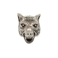 Gucci Anger Forest Wolf Head 925 Sterling Silver Ring