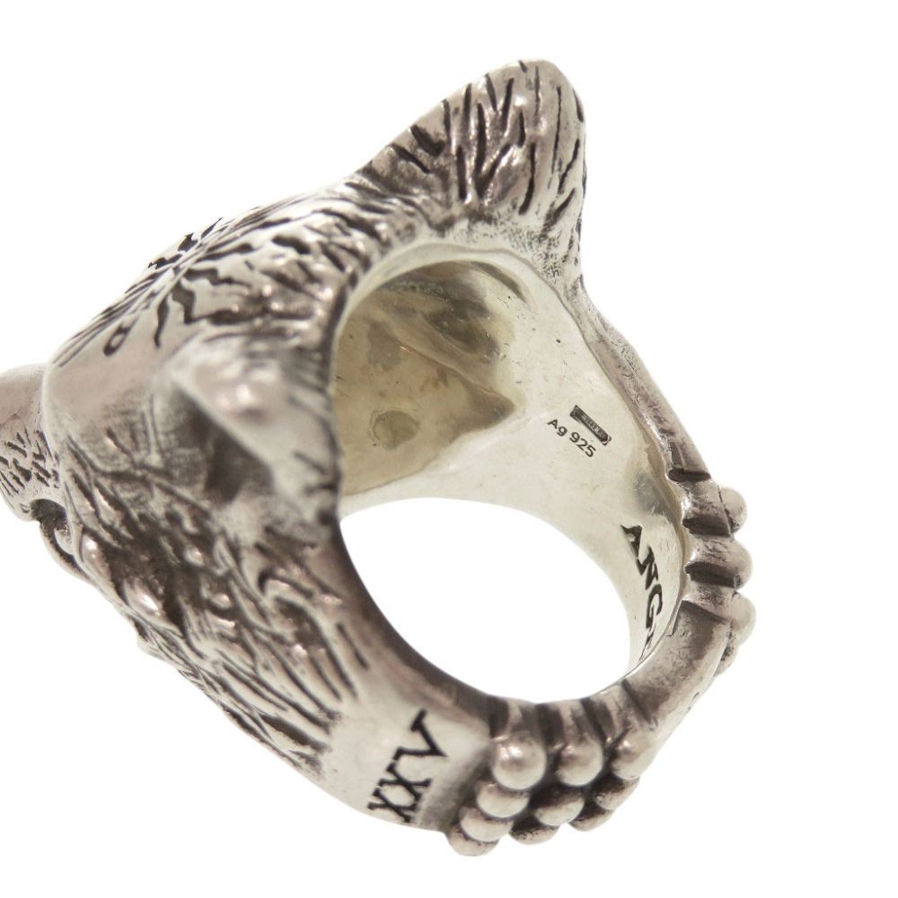 Gucci Anger Forest Wolf Head 925 Sterling Silver Ring — view 8