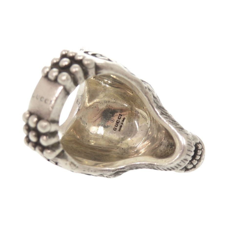 Gucci Anger Forest Wolf Head 925 Sterling Silver Ring — view 6