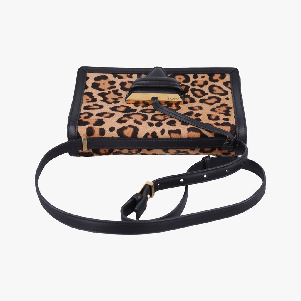 Loewe Barcelona Brown Calf Hair Shoulder — view 8