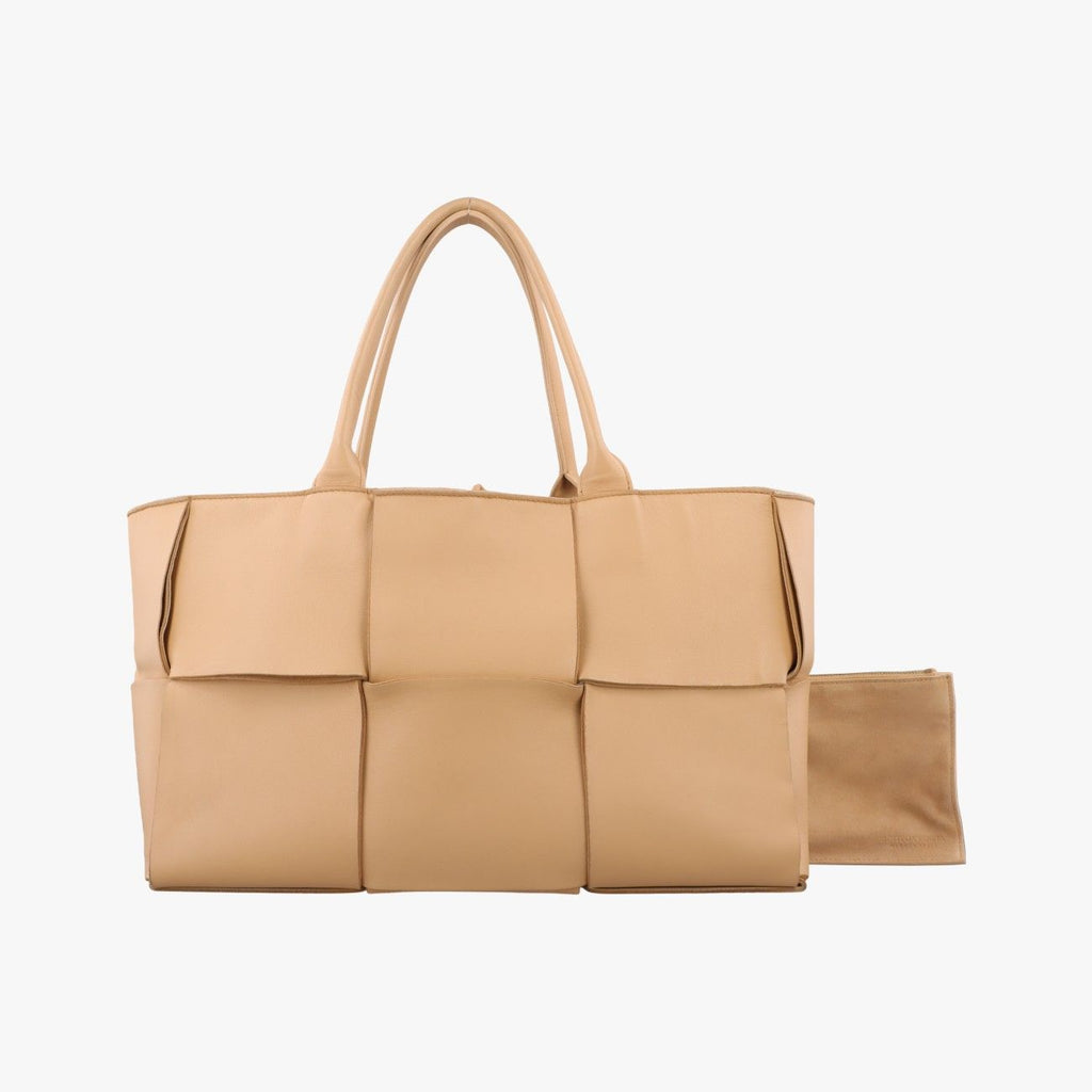 Bottega Veneta the Arco Tote Khaki Lambskin