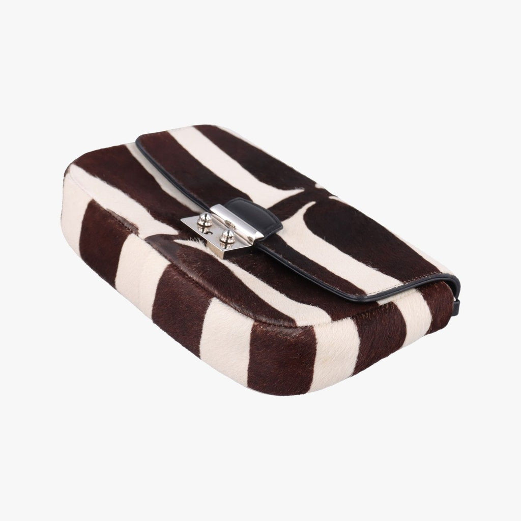 Dior Promenade Zebra Pattern Calf Hair Shoulder — view 4