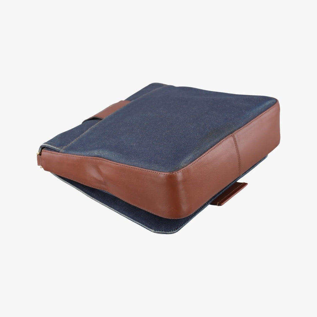 Dior Street Chic Brown Blue Canvas Leather Shoulder — view 7
