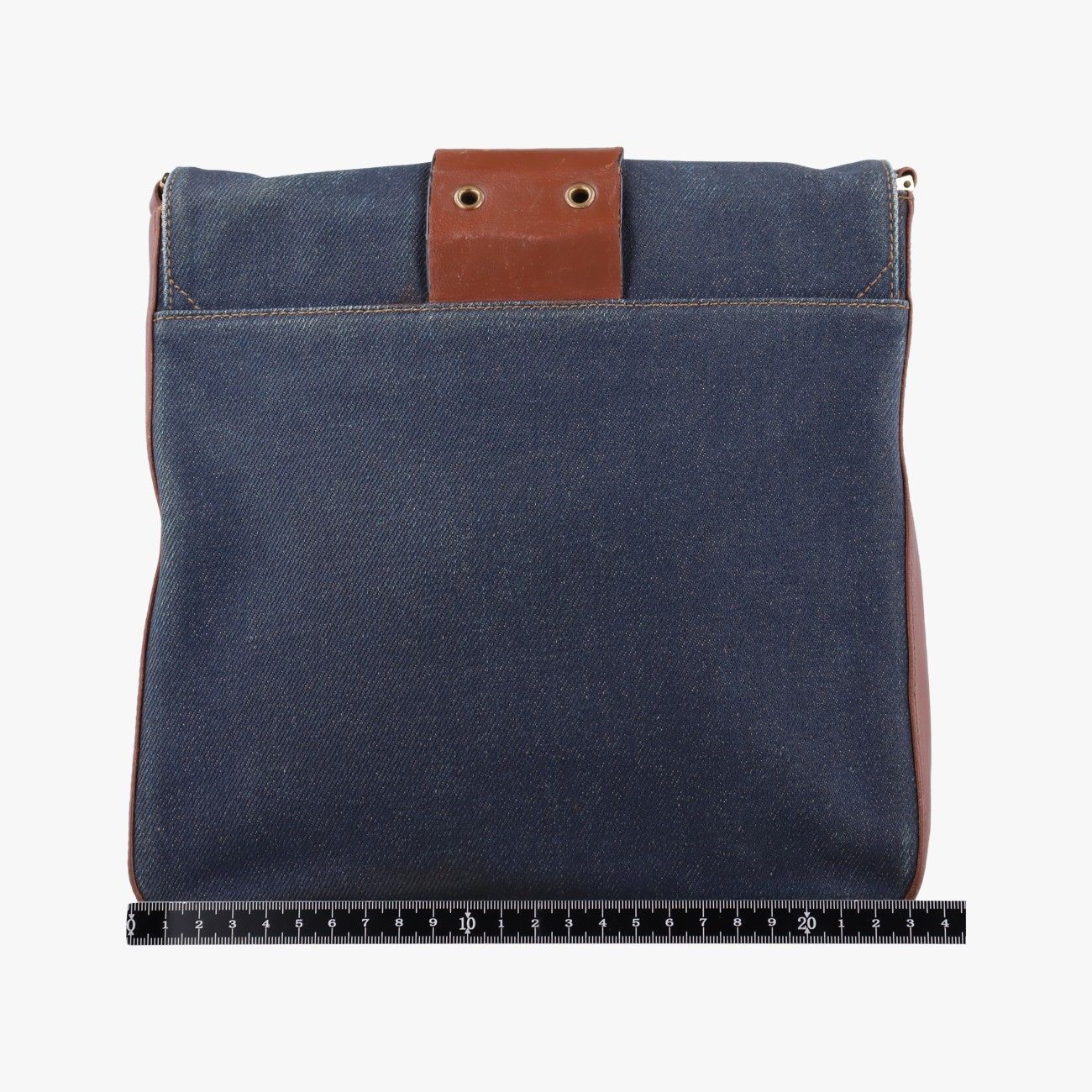 Dior Street Chic Brown Blue Canvas Leather Shoulder — view 2