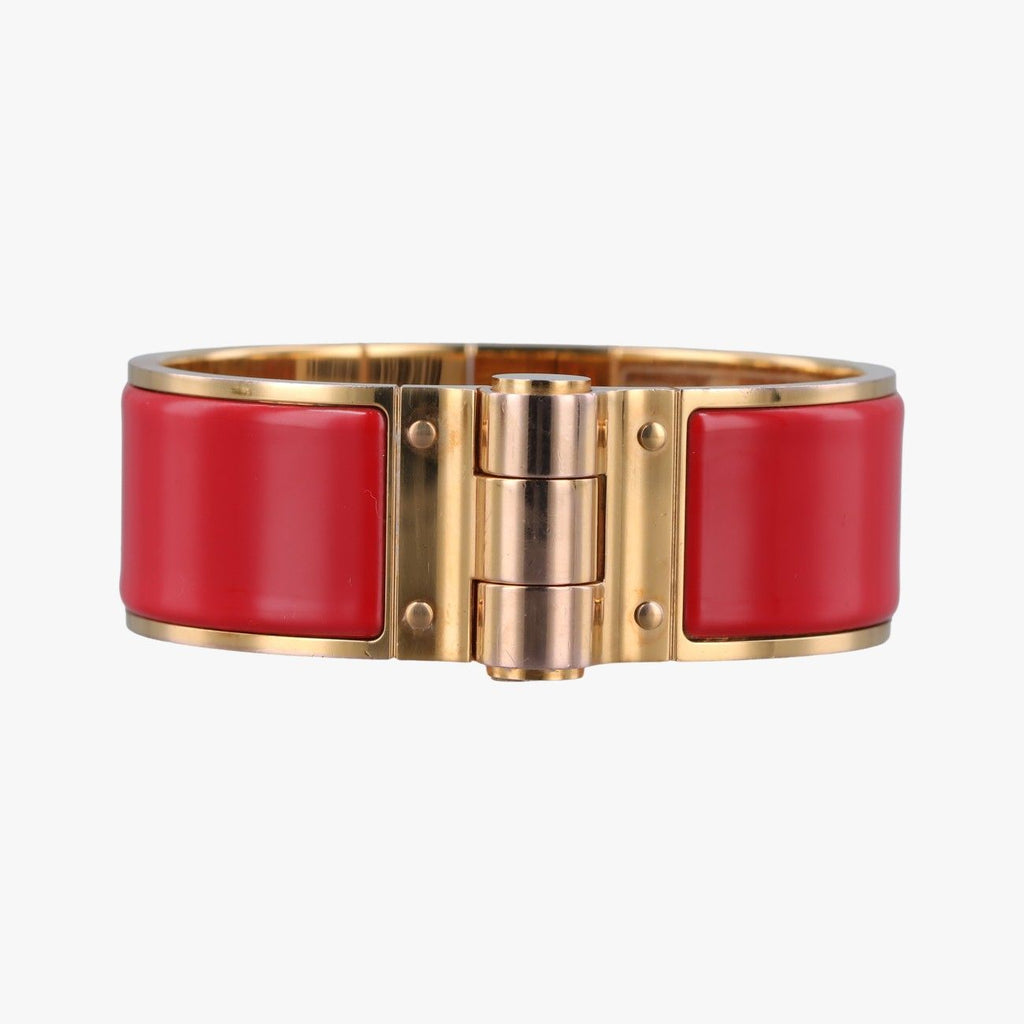 Hermes Clic Clac Red Gold Bracelet