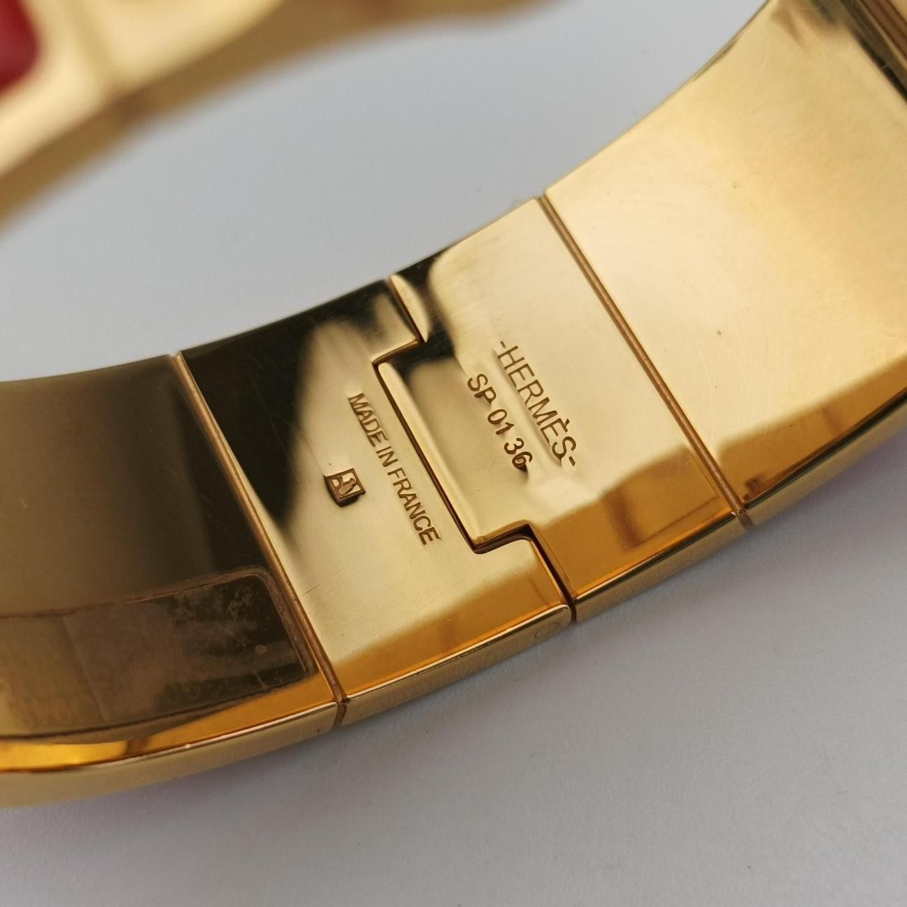 Hermes Clic Clac Red Gold Bracelet — view 6