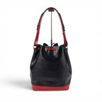 Louis Vuitton Noe Epi Leather Shoulder Bag Drawstring Black Red Noir — view 3