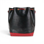 Louis Vuitton Noe Epi Leather Shoulder Bag Drawstring Black Red Noir — view 7