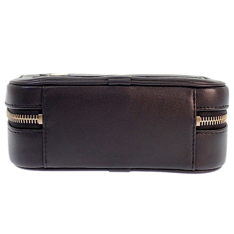 Chanel CC Logo Chain Shoulder Camera Bag Lambskin Black Gold — view 7