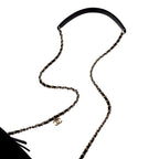 Chanel CC Logo Chain Shoulder Camera Bag Lambskin Black Gold — view 8