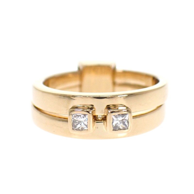 Hermes Double Strand Vintage Ring 18k Diamond 50 — view 2