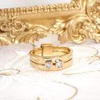Hermes Double Strand Vintage Ring 18k Diamond 50