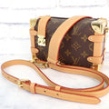 Louis Vuitton Side Trunk PM Shoulder Bag 2-Way Monogram Brown