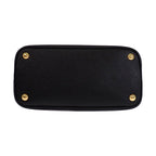 Prada Double Small Leather Doubre 2-Way Shoulder Bag Saffiano Black Gold — view 6