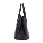 Prada Double Small Leather Doubre 2-Way Shoulder Bag Saffiano Black Gold — view 4