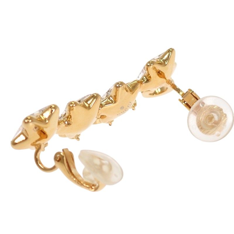 Gucci Script Logo Single Earrings Included Gold Plated Star — view 8