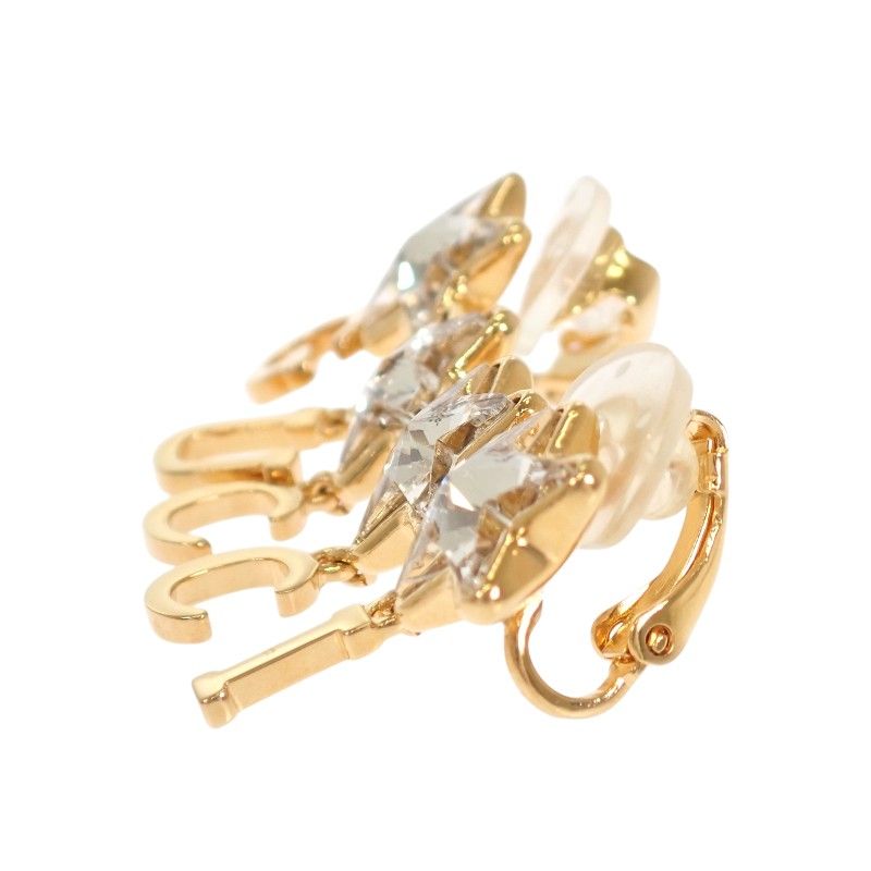 Gucci Script Logo Single Earrings Included Gold Plated Star — view 7