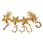 Gucci Script Logo Single Earrings Included Gold Plated Star — view 3