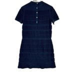 Chanel Navy Pile CC Logo Button Tosuri Bu Dress — view 2