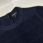 Chanel Navy Pile CC Logo Button Tosuri Bu Dress — view 4