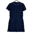 Chanel Navy Pile CC Logo Button Tosuri Bu Dress