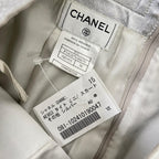 Chanel Silver Lambskin Tight Mini Skirt 38 — view 3