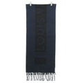 Louis Vuitton Scarf Cashmere Large Shawl Box Logo Line Fringe Black
