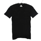 Hermes Top Knit Short Sleeve Silk Cotton Jacquard Embroidery Top Black Sweater