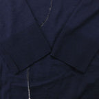 Dior Homme Daniel Arsham Knit Front Logo Crew Neck Sweater Long Sleeve Top Navy — view 7