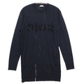 Dior Homme Daniel Arsham Knit Front Logo Crew Neck Sweater Long Sleeve Top Navy