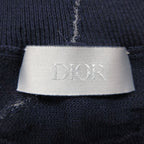 Dior Homme Daniel Arsham Knit Front Logo Crew Neck Sweater Long Sleeve Top Navy — view 3