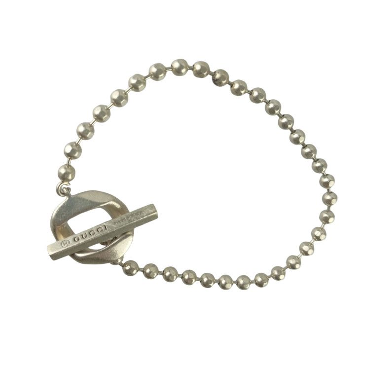 Gucci Bracelet Ball Chain Silver Toggle