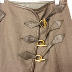 Hermes Skirt Wrap Leather Trimming Chaine D'ancre Gold Brown — view 3