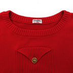 Chanel Knit Vintage Sweater Long Sleeve Long Length Tunic with Pocket Clover — view 5