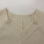 Hermes Dress Cashmere Knit Short Sleeve Neck Pullover Off White — view 5