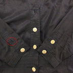 Chanel Dress Vintage Shirt Long Sleeve V-neck Clover Gold Button Black — view 4